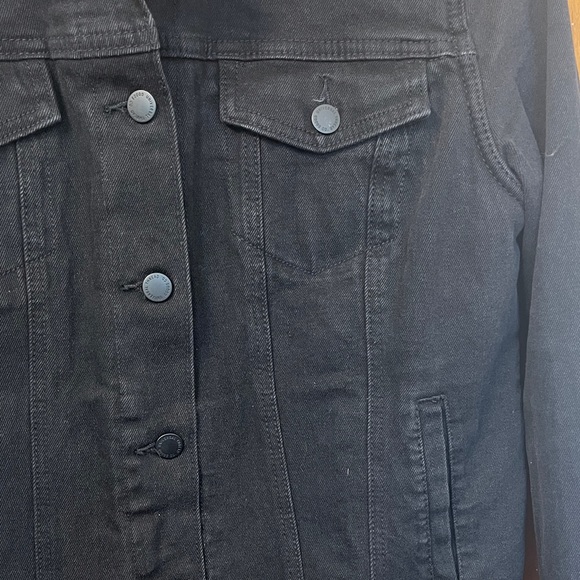 Universal Thread Black Denim Sherpa Lined Jacket NWOT - Picture 4 of 8